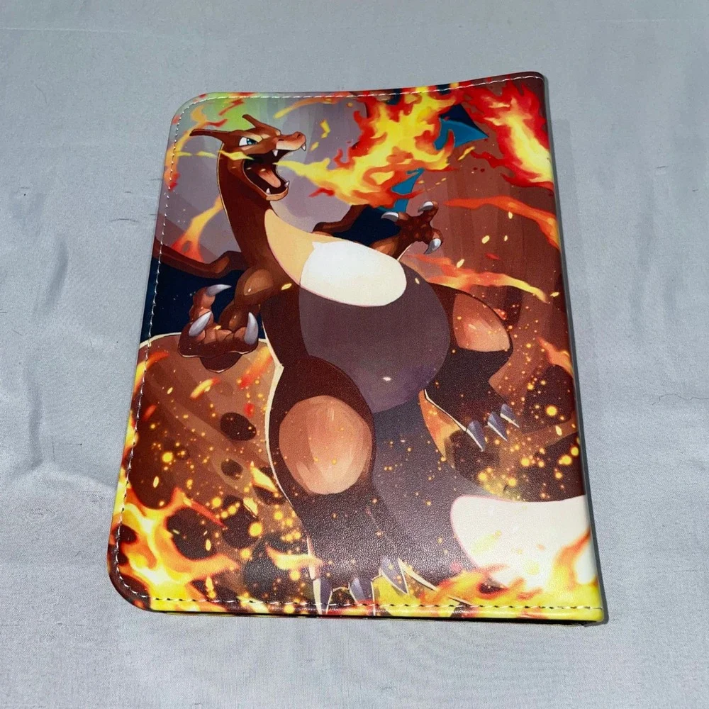 Pokemon Charizard Trading Card Binder 4-Pocket Zippered 3-Ring Album Organizer